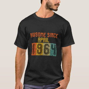 Awsome Since April 1964 58th Birthday S Vintage T-Shirt