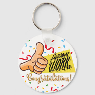 awsome work congratulations key ring