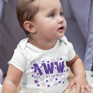 AWW - Yes, I Read Minds with Stars T-Shirt Baby Bodysuit