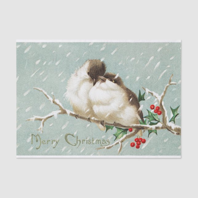 Awwww!! Christmas Lovebirds! Tissue Paper (Front)