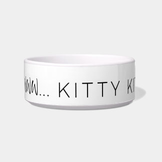 AWWWW... KITTY KITTY Cat Food Bowl
