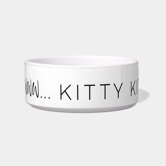 AWWWW... KITTY KITTY Cat Food Bowl (Front)