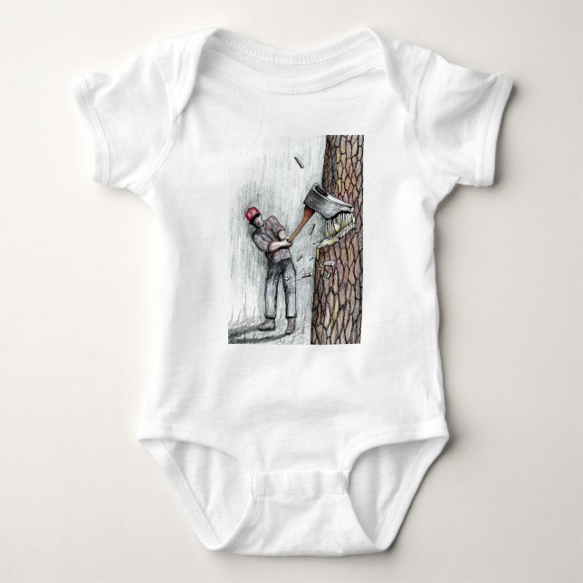 Ax Man no chainsaw Baby Bodysuit (Front)