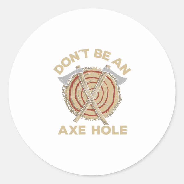 Ax Throwing Classic Round Sticker (Front)