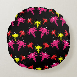 Axaotl Salamander Kids Gift Round Cushion
