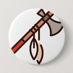 axe 7.5 cm round badge
