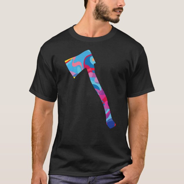 Axe Axe Colourful Graphic   T-Shirt (Front)