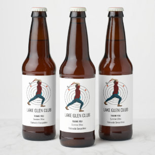 Axe Throwing Beer Bottle Label