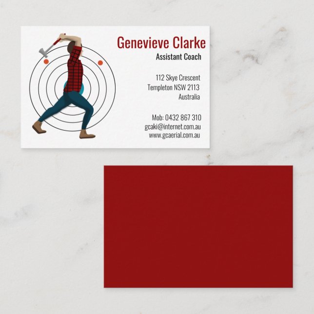 Axe Throwing Business Card (Front/Back)
