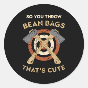 Axe Throwing Chet And Axe Lumberjack Hobby Classic Round Sticker