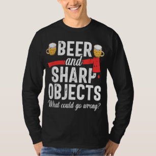 Axe Throwing Dad Funny Beer Hatchet Lumberjack Hob T-Shirt
