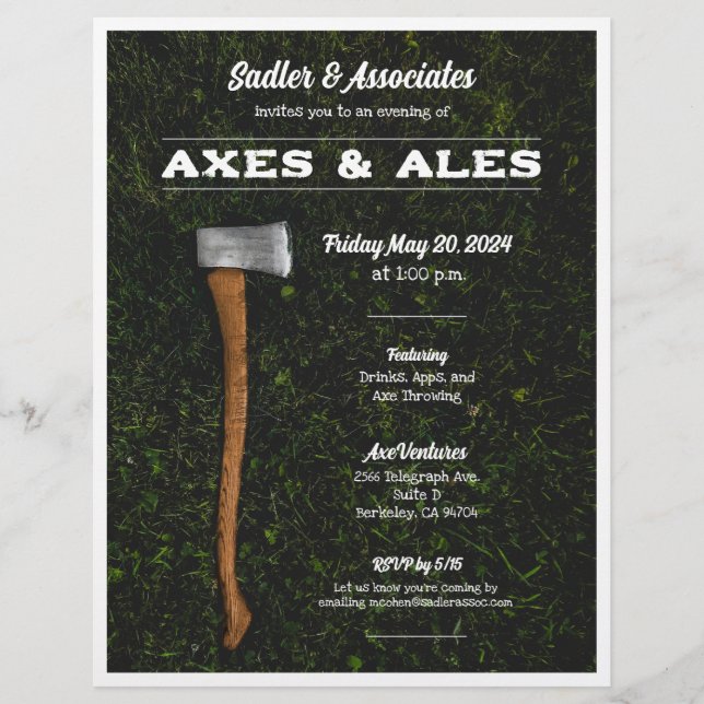 Axe Throwing Event Flyer (Front)