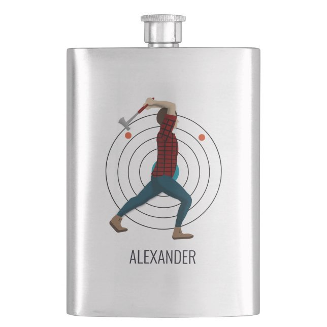 Axe Throwing Hip Flask (Front)