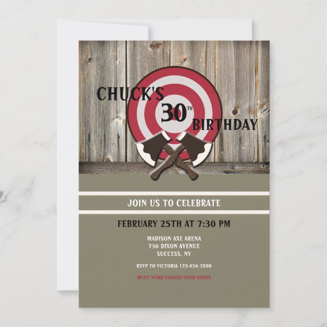 Axe Throwing Invitation (Front)