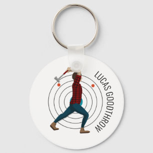 Axe Throwing Key Ring