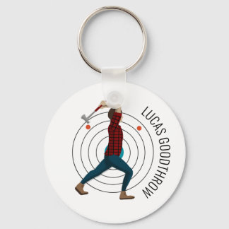 Axe Throwing Key Ring
