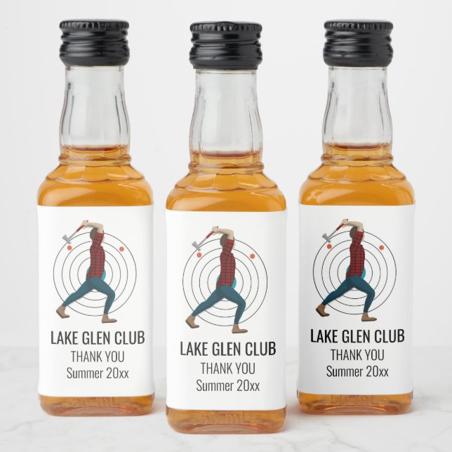 Axe Throwing Liquor Bottle Label (Bottles)