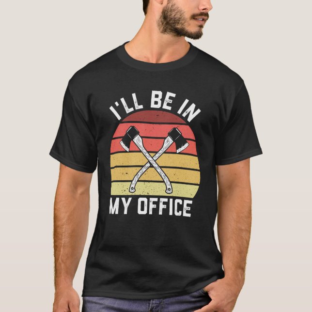 Axe Throwing Lumberjack Funny Axe Thrower T-Shirt (Front)