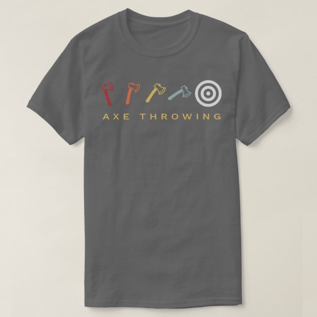 Axe Throwing Target Retro Vintage 2 T-Shirt (Design Front)