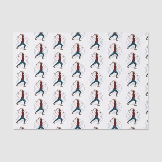 Axe Throwing Tissue Paper (Front)