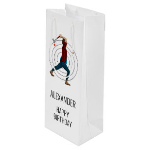 Axe Throwing Wine Gift Bag