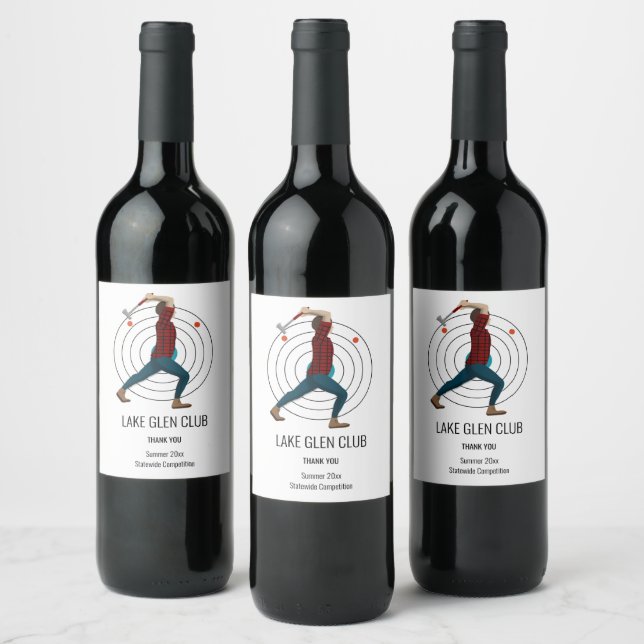 Axe Throwing Wine Label (Bottles)