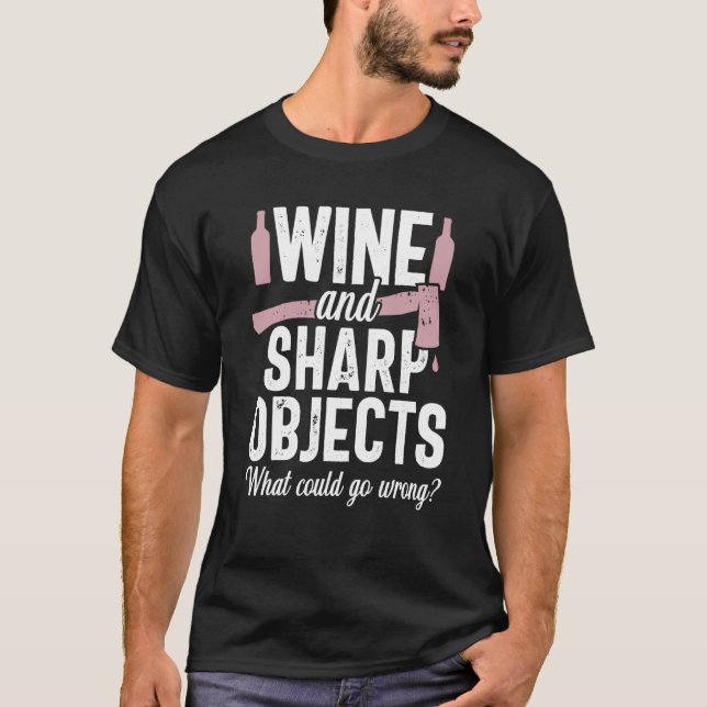 Axe Throwing Wine Targets Hatchet Lumberjack T-Shirt (Front)