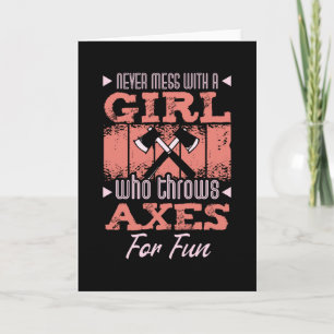 Axe Throwing Women Card