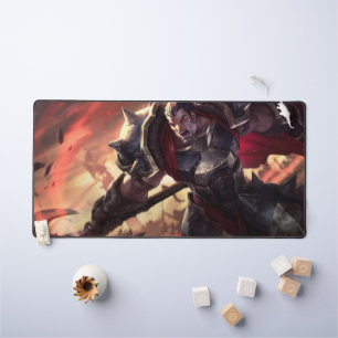 Axe Wielder Gaming Desk Mat Weapon Master Design