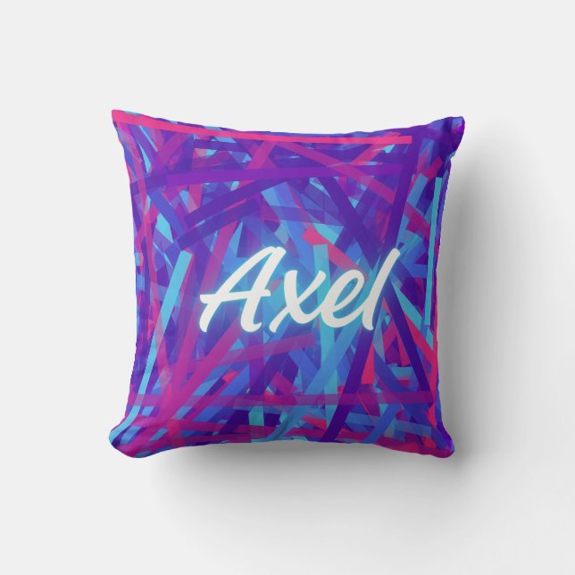 Axel – Bold Modern Name Design Cushion (Front)