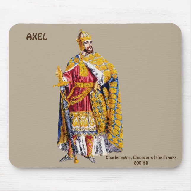 AXEL ~ Emperor Charlemagne ~ Personalized  Mouse Pad (Front)