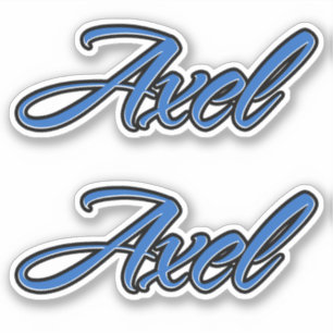 Axel name blue sticker Sticker Sticker Sticker