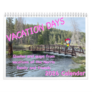 Axel Norris Vacation days 2026 calendar