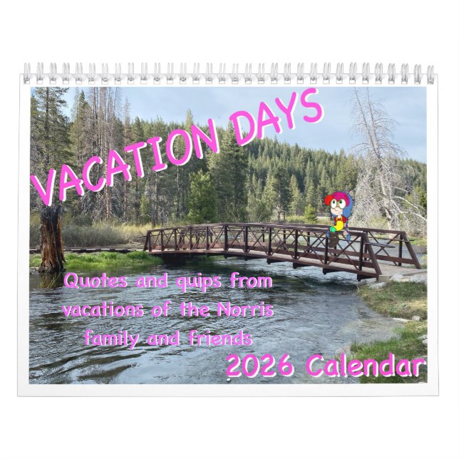 Axel Norris Vacation days 2026 calendar (Cover)