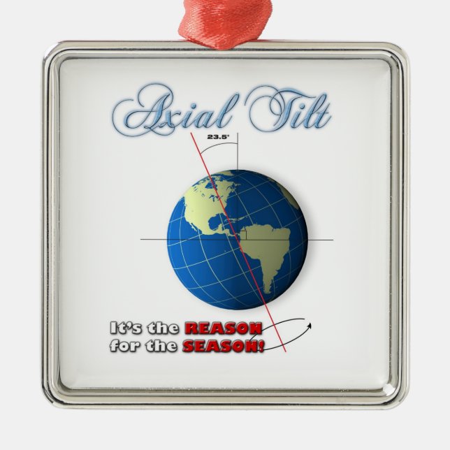 Axial tilt metal tree decoration (Front)