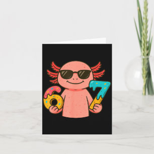 Axolotl 67 Meme Six Seven Funny Ice Cream Drip  Card