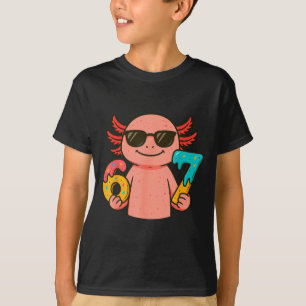 Axolotl 67 Meme Six Seven Funny Ice Cream Drip T-Shirt