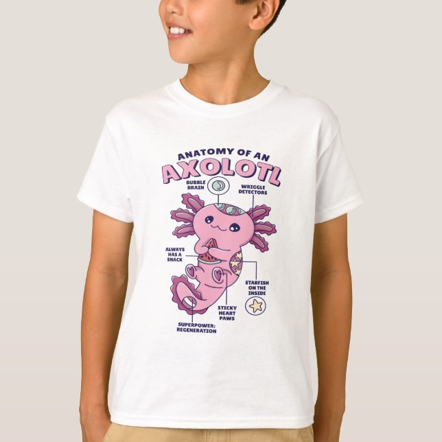 AXOLOTL ANATOMY CUTE ANIMAL T-Shirt (Front)