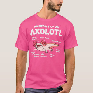 Axolotl Anatomy Of An Axolotl Axolotls Biology Sci T-Shirt