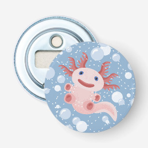 Axolotl and the Bubbles Bold Vector Design Bottle Opener