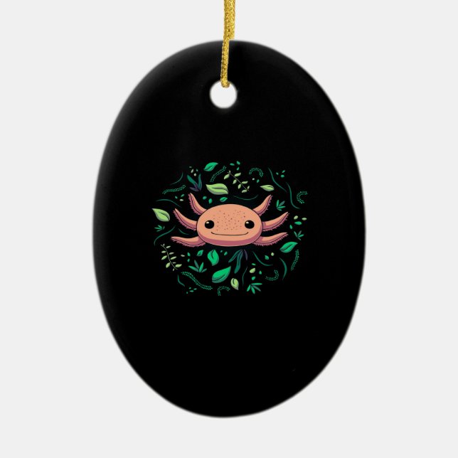 Axolotl Animal Cute Pet | Cool Animal Lovers Ceramic Tree Decoration (Front)