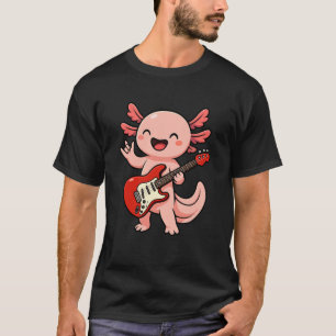 Axolotl Animal Lover Electric Guitar Music Boys Gi T-Shirt