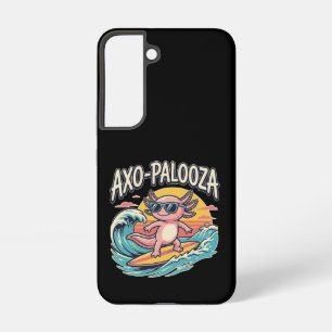 Axolotl Axo-Palooza parody 90s style surfing beach Samsung Galaxy Case