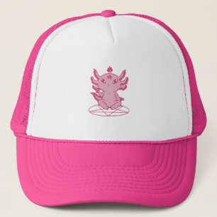 Axolotl Baphomet Pagan Pink Trucker Hat