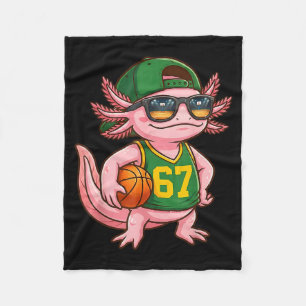 Axolotl Basketball 67 Gen Alpha Slang Srts Men Boy Fleece Blanket
