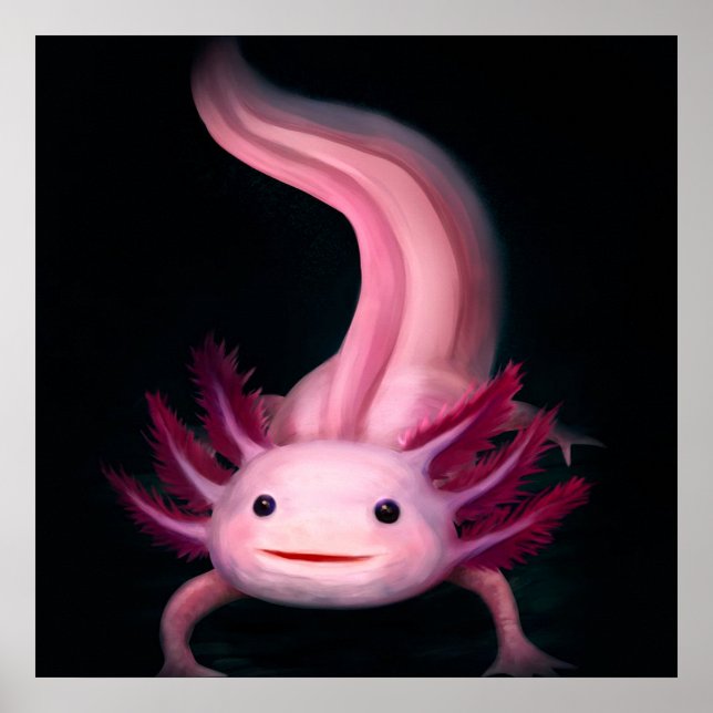 Axolotl blanket | Cute gift idea Poster (Front)