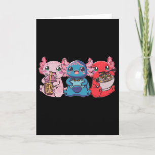Axolotl Bo Tea Bubble Tea Gaming Gamer Ramen Axolo Card