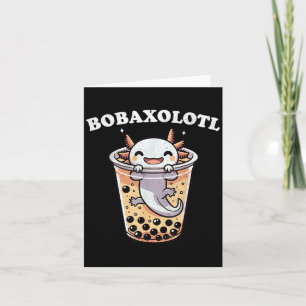 Axolotl Boba Tea Bubble Tea Milk Tea Anime Axolotl Card
