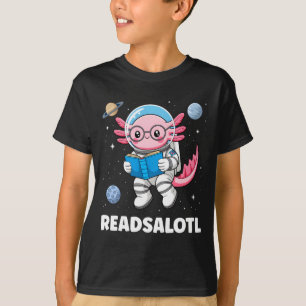 Axolotl books readsalotl reading bookworm boys T-Shirt