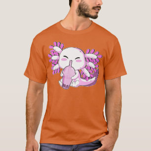Axolotl Bubble Boba Tea For Women Girls Funny Kawa T-Shirt